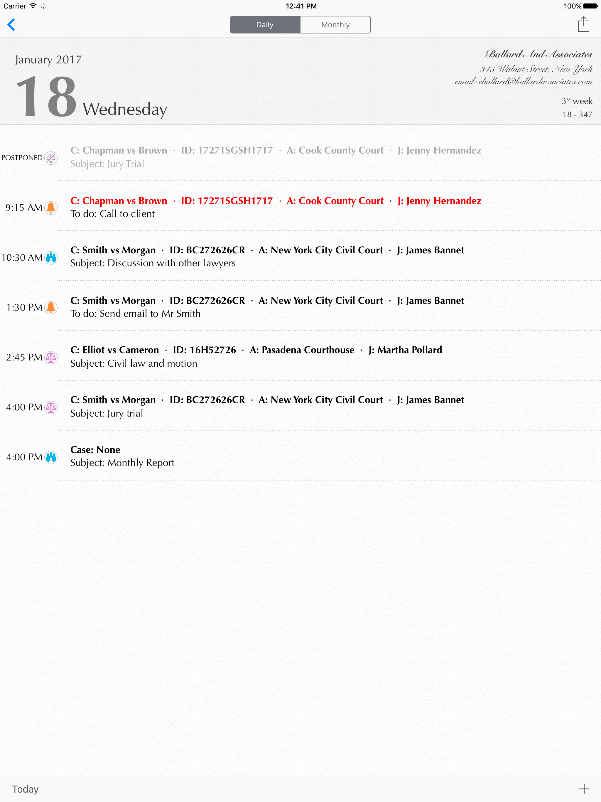 Lawyer's Planner screenshot 5