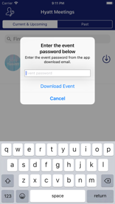 Hyatt Meetings screenshot