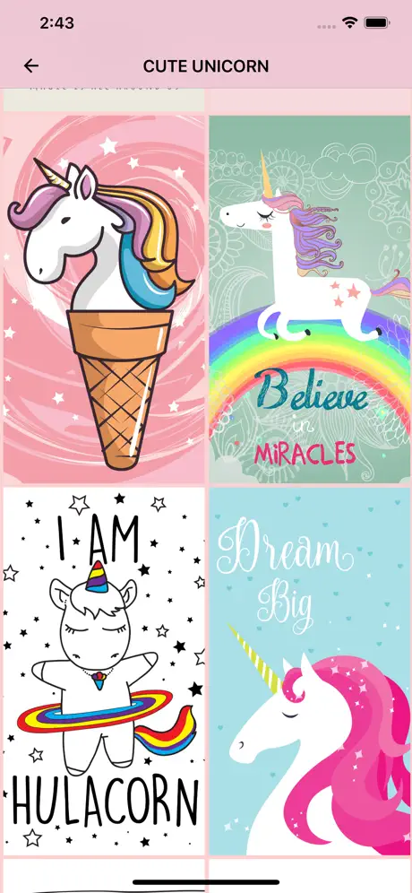 Mignonne Licorne Fonds d'écran