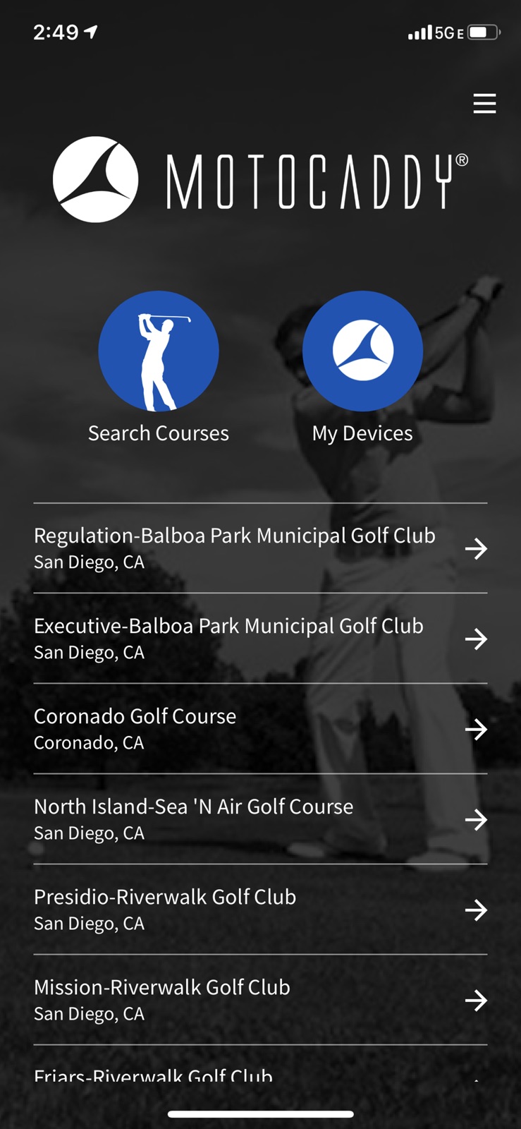 Motocaddy GPS iphone screenshot 1