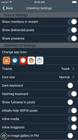 Game screenshot ChimPnut - Microblog,PM,Chat hack