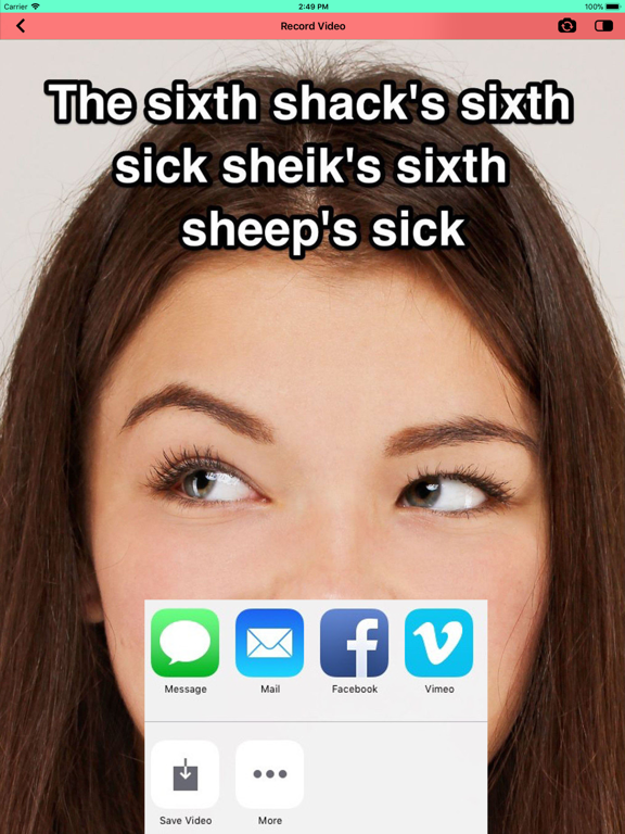 Video Tongue Twister iPad screenshot 4 - Entertainment app