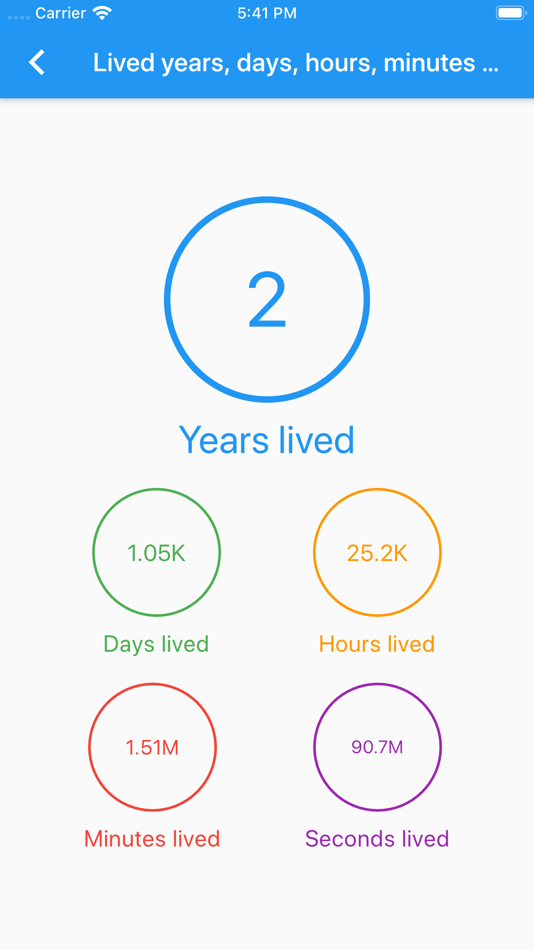 #2. Age calculator from birth date (iOS) 由: Ferran Espuna Prat