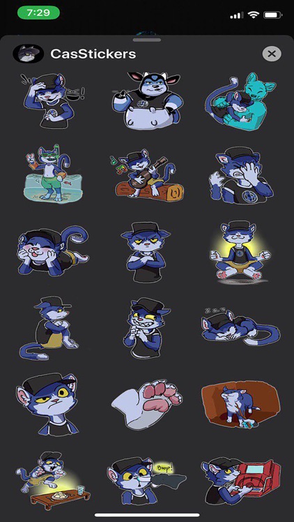 Cas the Cat Stickers