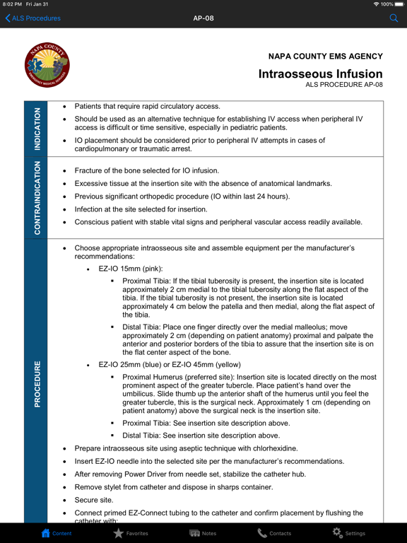 Napa County EMS iPad screenshot 3 - Medical app