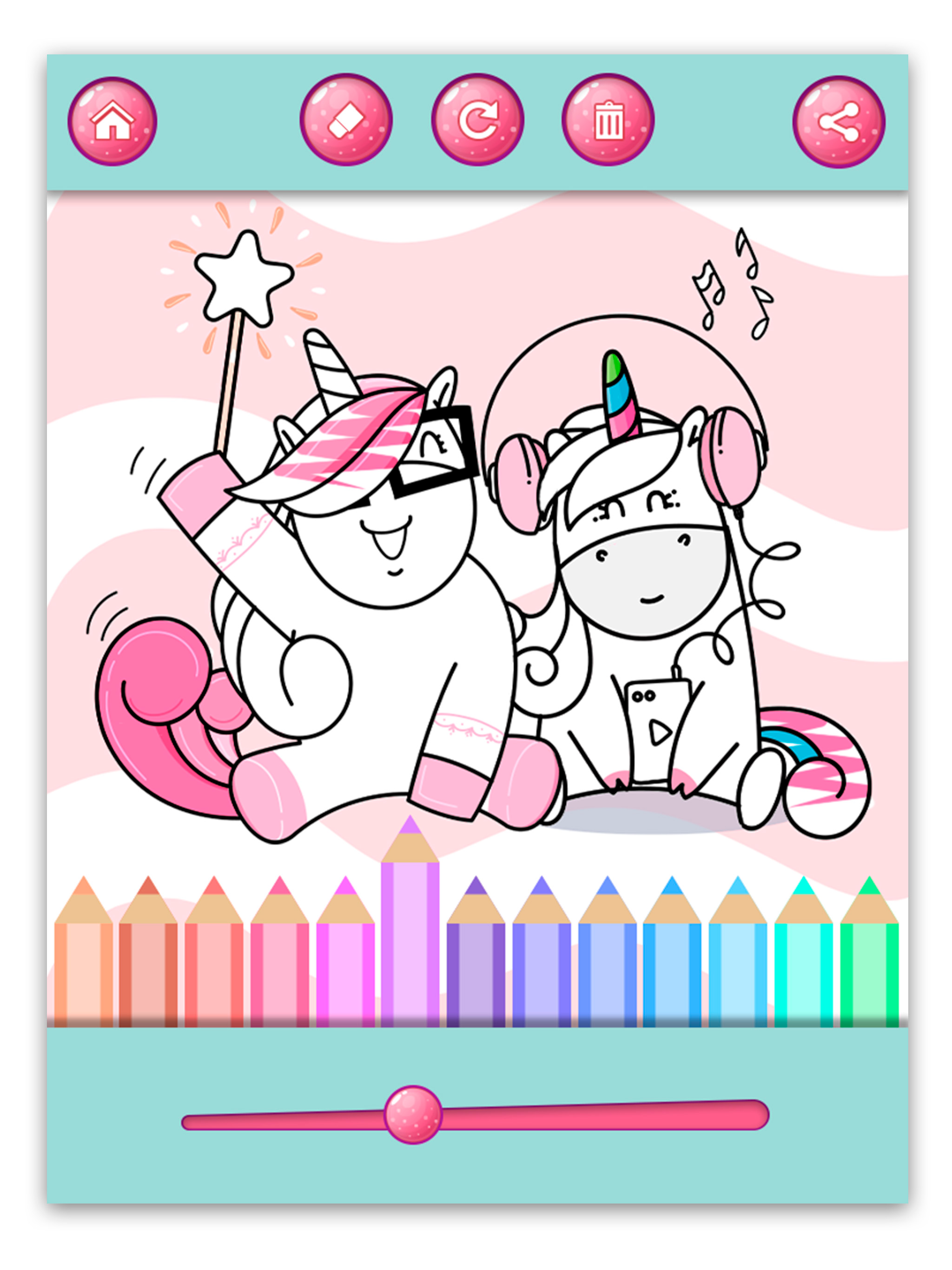 Unicorns – pony coloring book