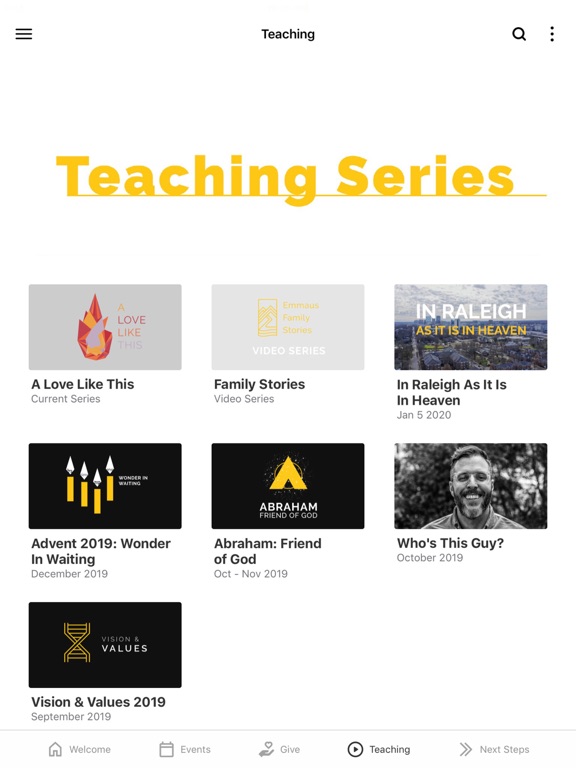 Emmaus | A Jesus Church iPad screenshot 3 - Lifestyle app