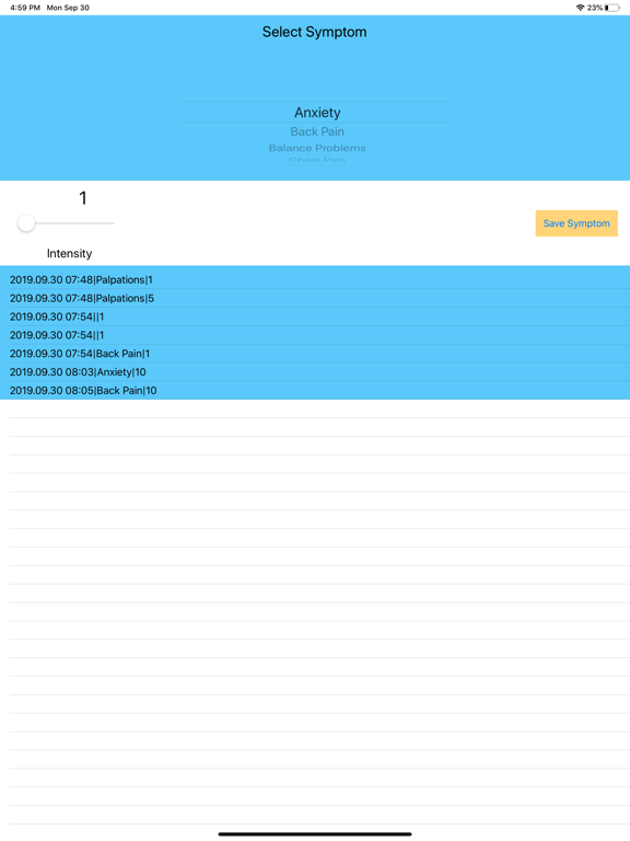 Screenshot #4 pour Chiari Symptom Tracker