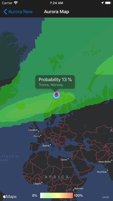 Aurora Forecast. Screenshot