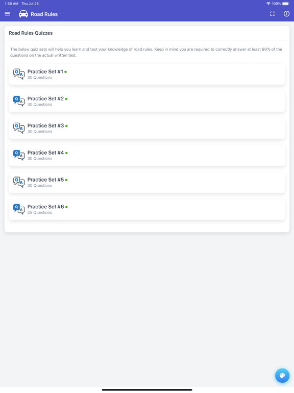 Quebec Class 5 Driving Test iPad screenshot