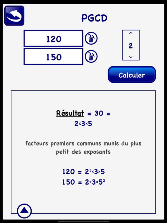 Screenshot #5 pour Calcul PPCM PGCD Facteur Lite