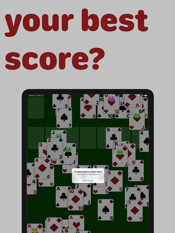 No Ads Solitaire iPad screenshot 4 - Games app