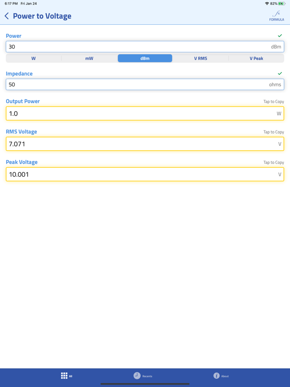 Screenshot #6 pour Mini-Circuits RF Calculator