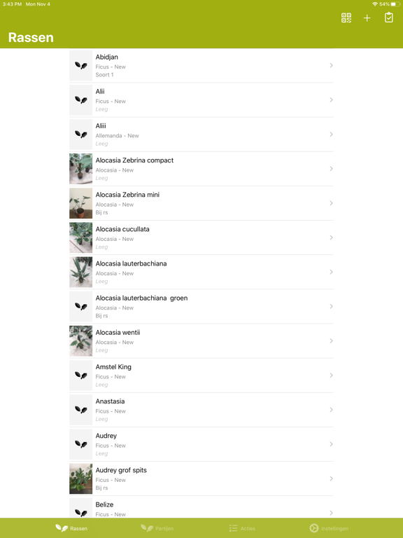FloraApp iPad screenshot