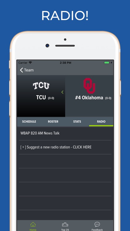 TCU Football Schedules