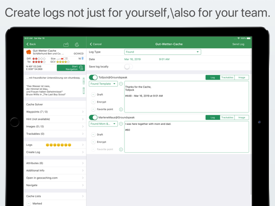 Looking4Cache Pro iPad app afbeelding 4