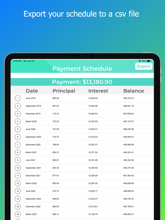 Screenshot #5 pour Loan Calculator Professional