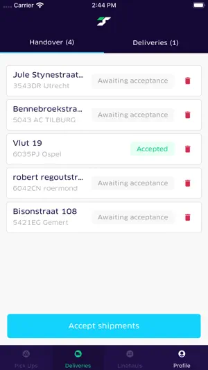 Trunkrs Driver screenshot 1