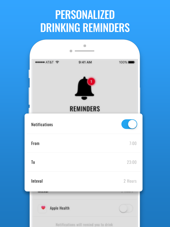 Water Coach iPad screenshot 4 - Health & Fitness app