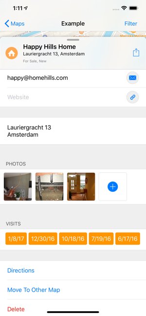 Map Locations Screenshot