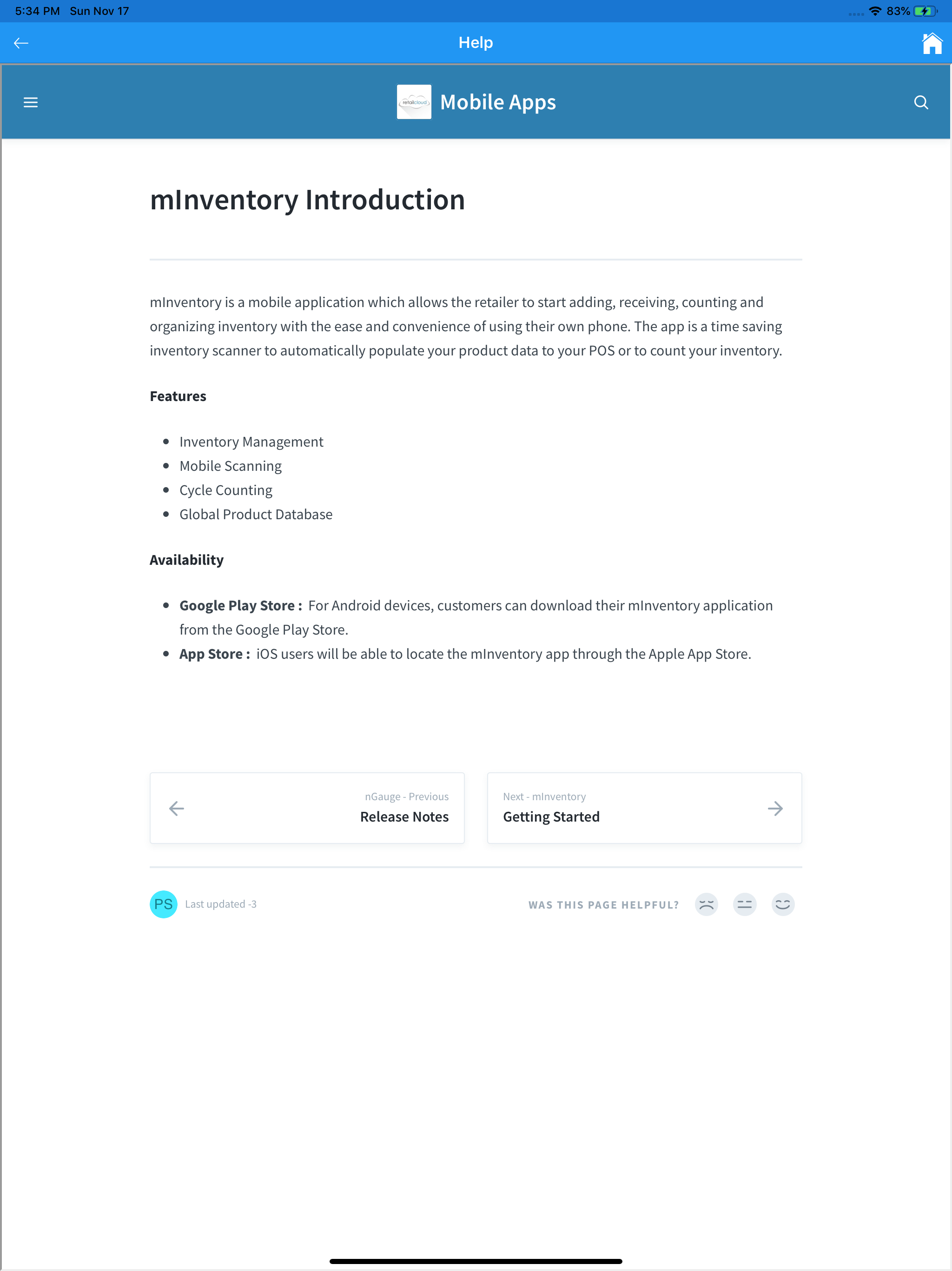 mInventory app
