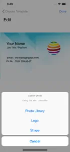 Visiting Card Maker Latest screenshot #4 for iPhone