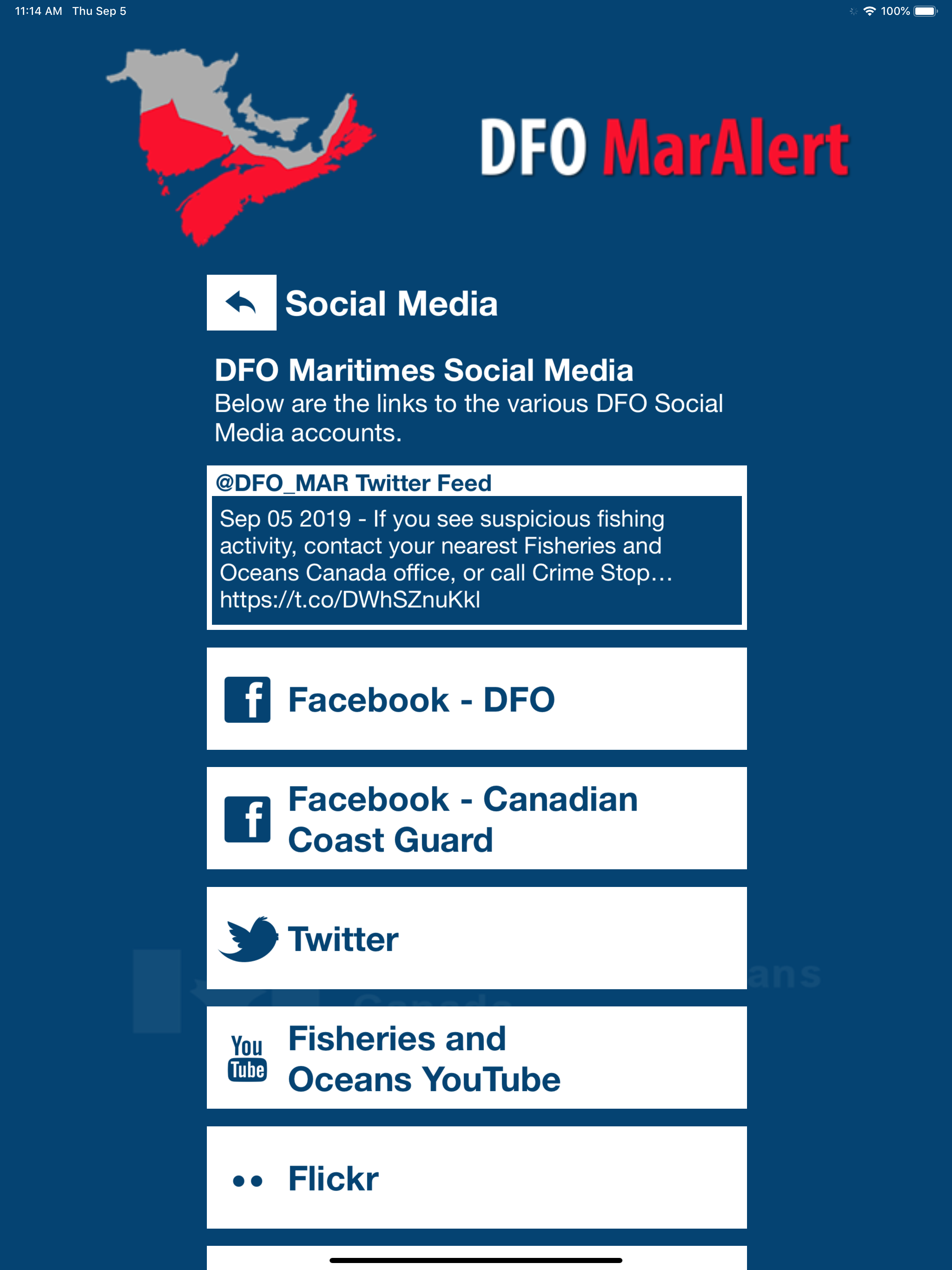 DFO MarAlert screenshot 14