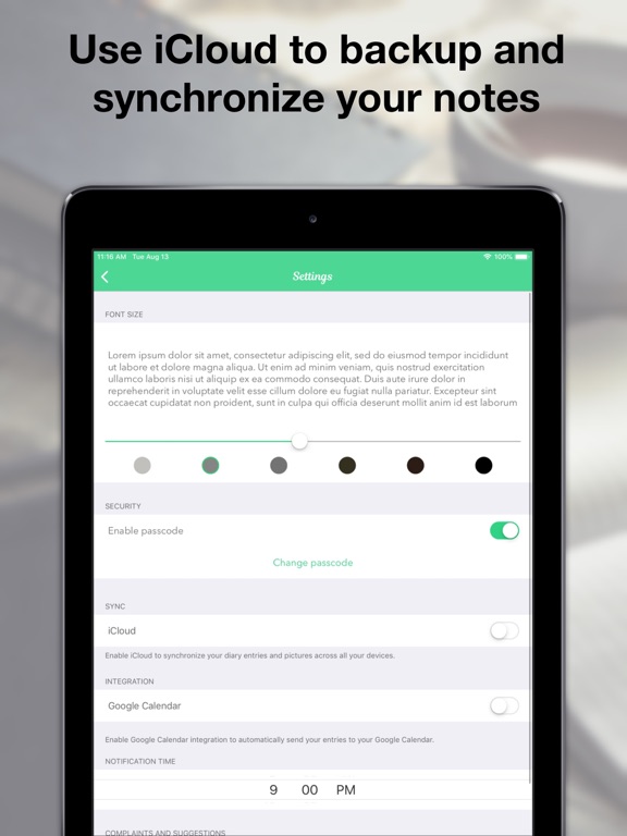 Life Diary - Memories & Notes iPad screenshot 4 - Lifestyle app