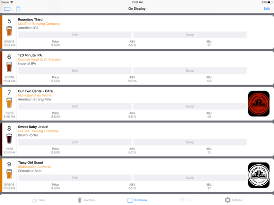 Tap Deck iPad screenshot 1 - Food & Drink app