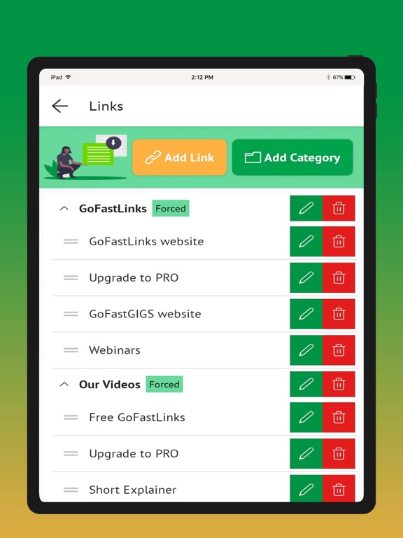 GoFastLinks iPad screenshot 4 - Productivity app