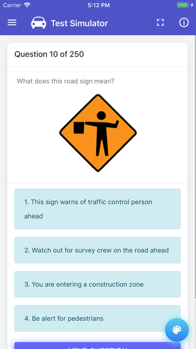 Wyoming DOT Practice Test iPhone screenshot