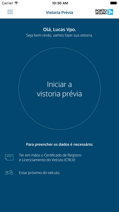 Vistoria Prévia - Porto Seguro Screenshot