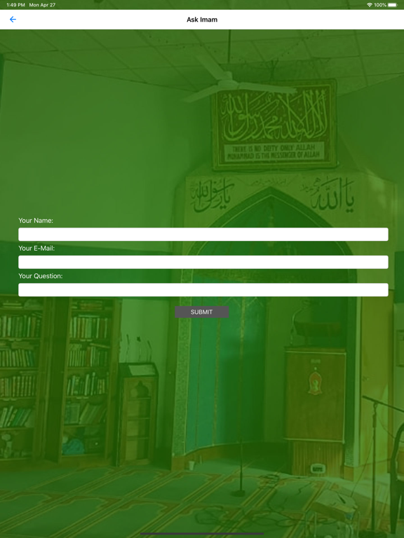 Jamia Masjid Hanfia (Bradford) iPad screenshot