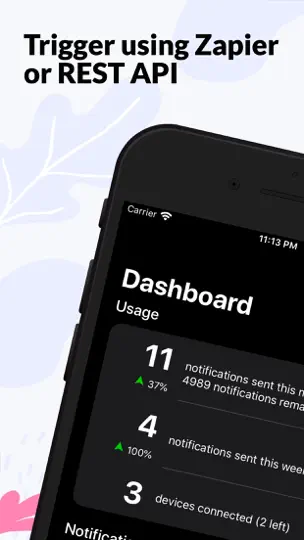 Screenshot von Push: Real-time Alerts auf dem iPhone 1