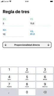 regla de tres - calculadora iphone capturas de pantalla 1