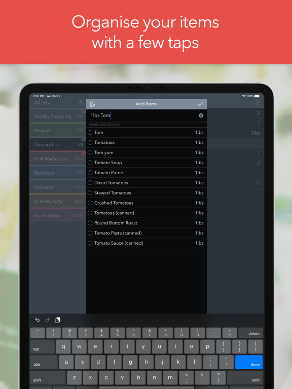 MyGrocery Shopping List iPad screenshot 7 - Shopping app