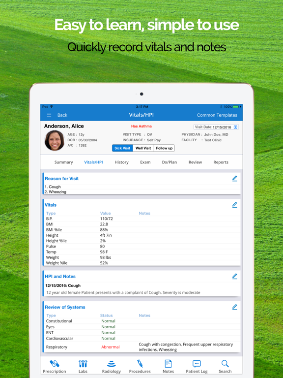 nAble Pediatric EMR app screenshot 2