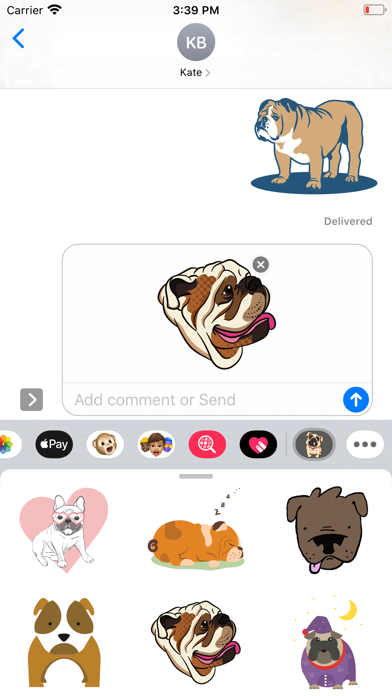 Lazy Bulldog Stickers screenshot 3