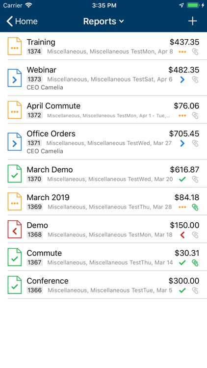 Radius Expenses