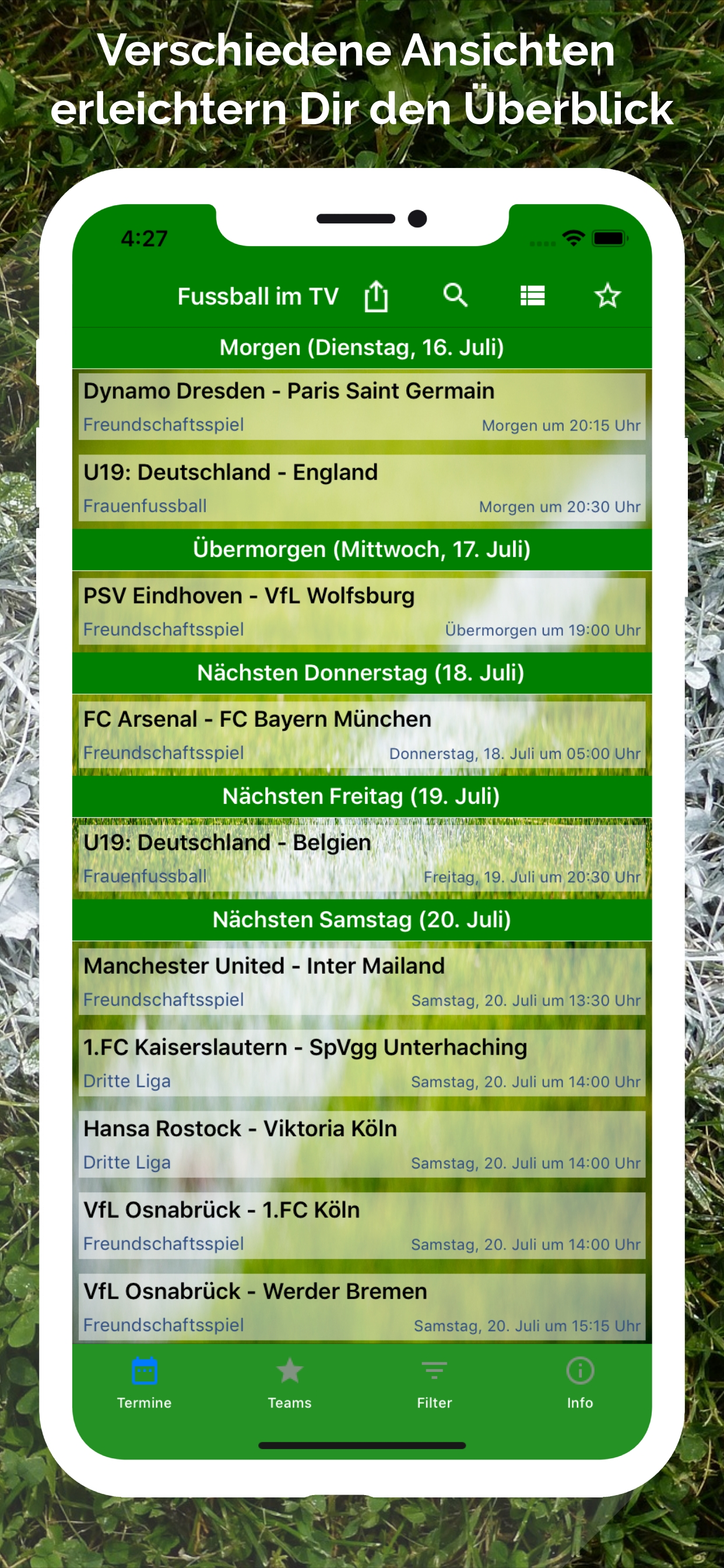Fussball im TV live screenshot 4
