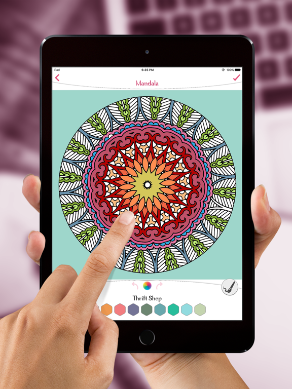 Mandala Coloring Book Pages iPad screenshot
