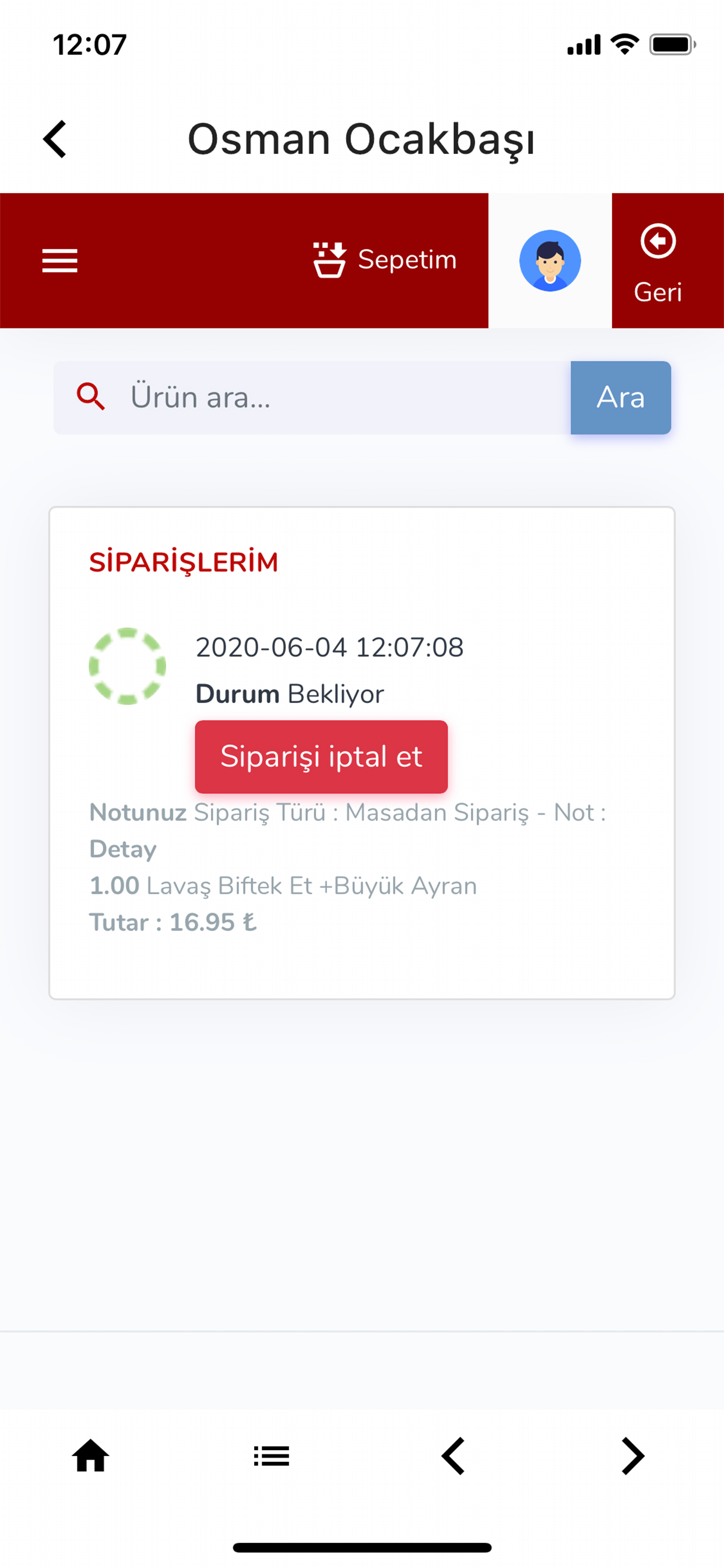 Menü 12