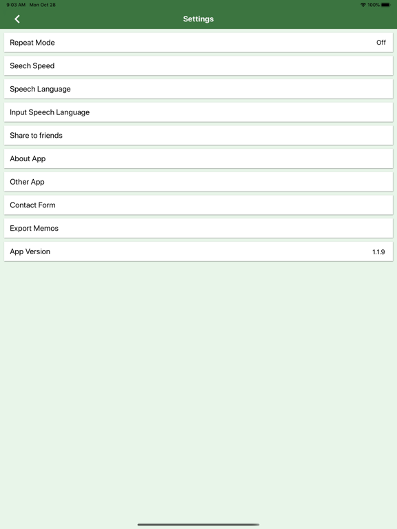 Speak Memo And Audio Text iPad screenshot 4 - Business app