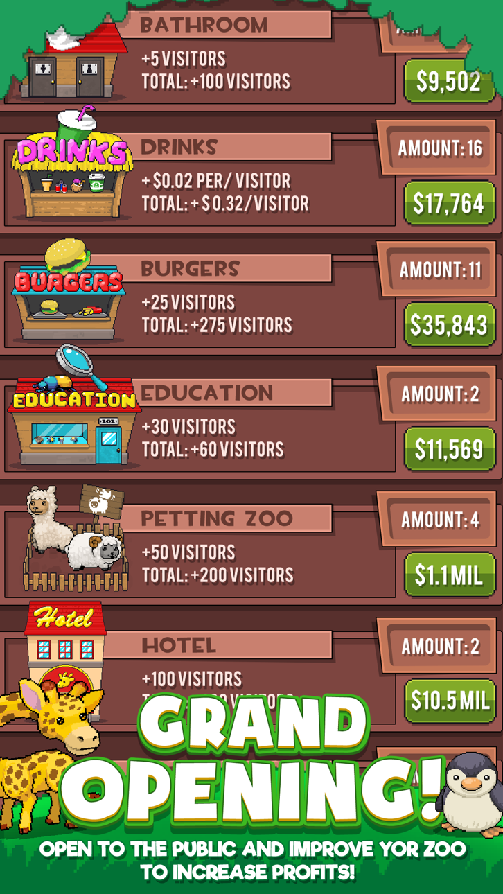 Idle Tap Zoo iOS Mod IPA screenshot 2 - iOS game interface