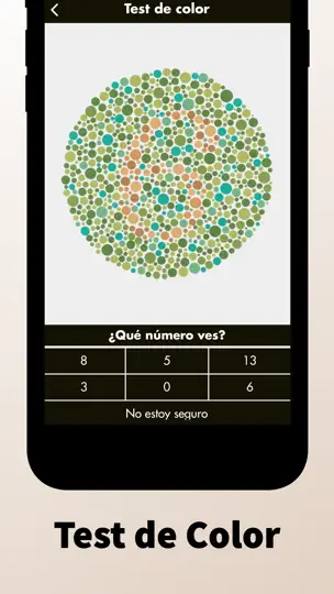 Captura de pantalla de Eye Meter en iPhone 8