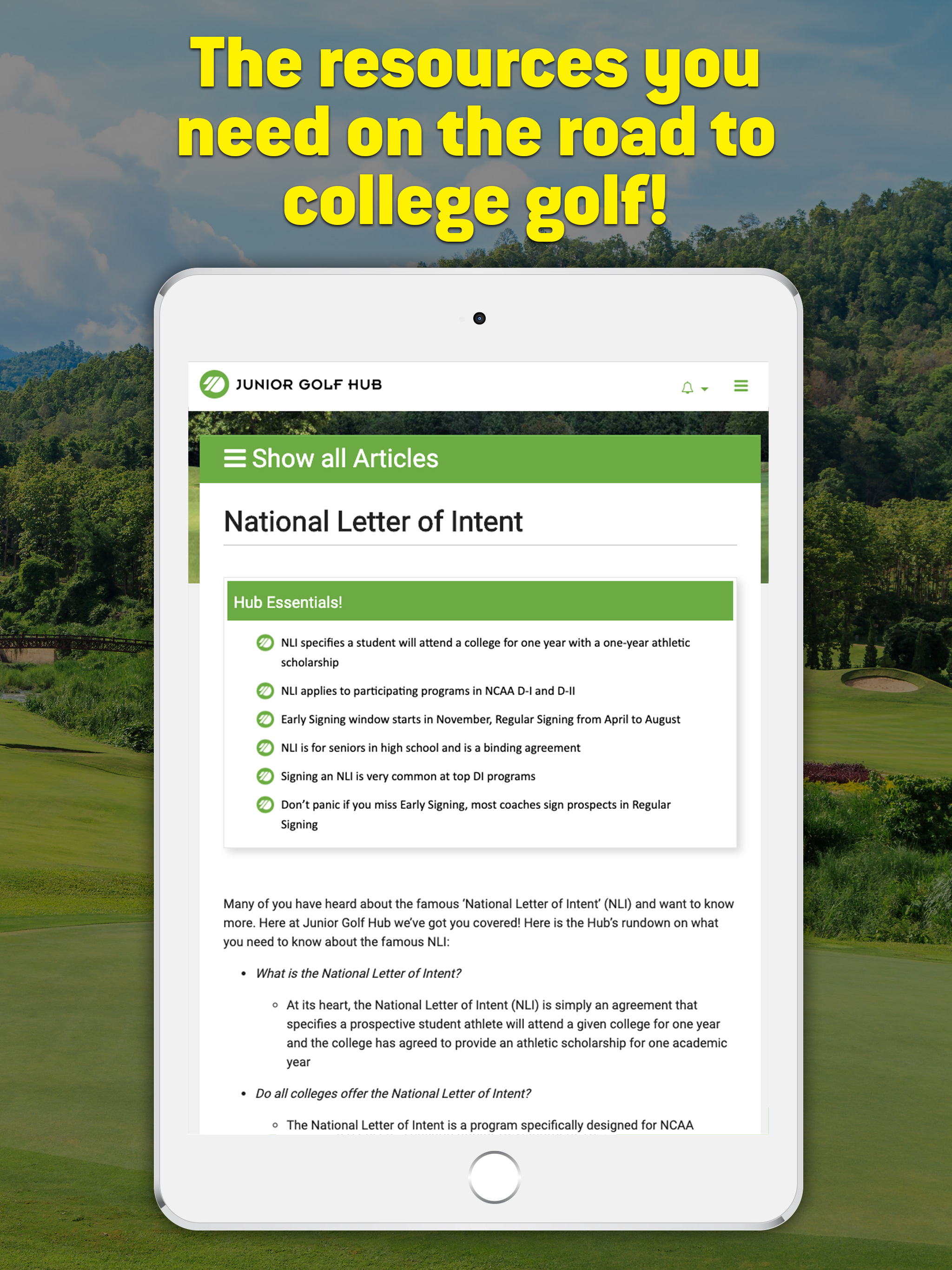 Junior Golf Hub
