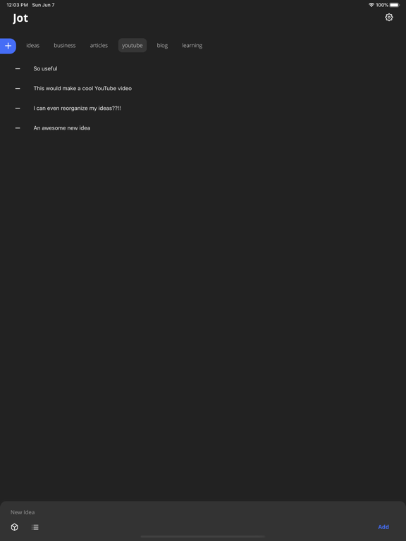 Screenshot #4 pour Jot: organize your ideas