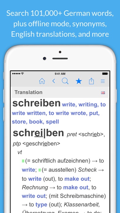 German Dictionary & Thesaurus Screenshot