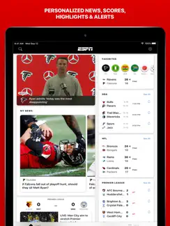 ESPN: Live Sports & Scores iPad image 1