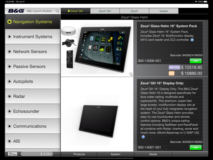 BandG System Builder